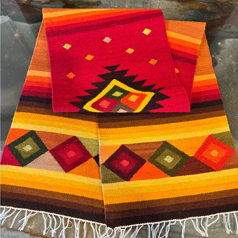 Colorful Geometric Patterned wall hanging/runner